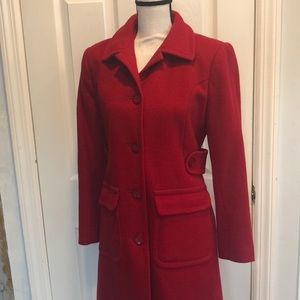 Moda International Classic Coat in daring Red